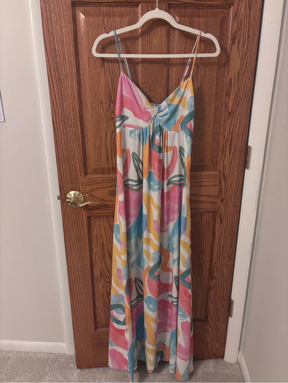 Show Me Your MuMu Pastel Multi-Color Spaghetti Strap Maxi Dress